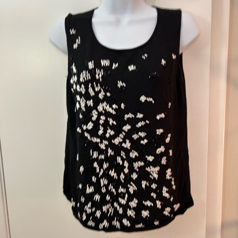 Jones New York Black Knit Shell Top Size M